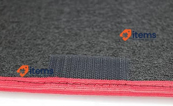 Pool Line 610304 JGO Premium Carpet Mats Heel Protector Rubber - Black Red