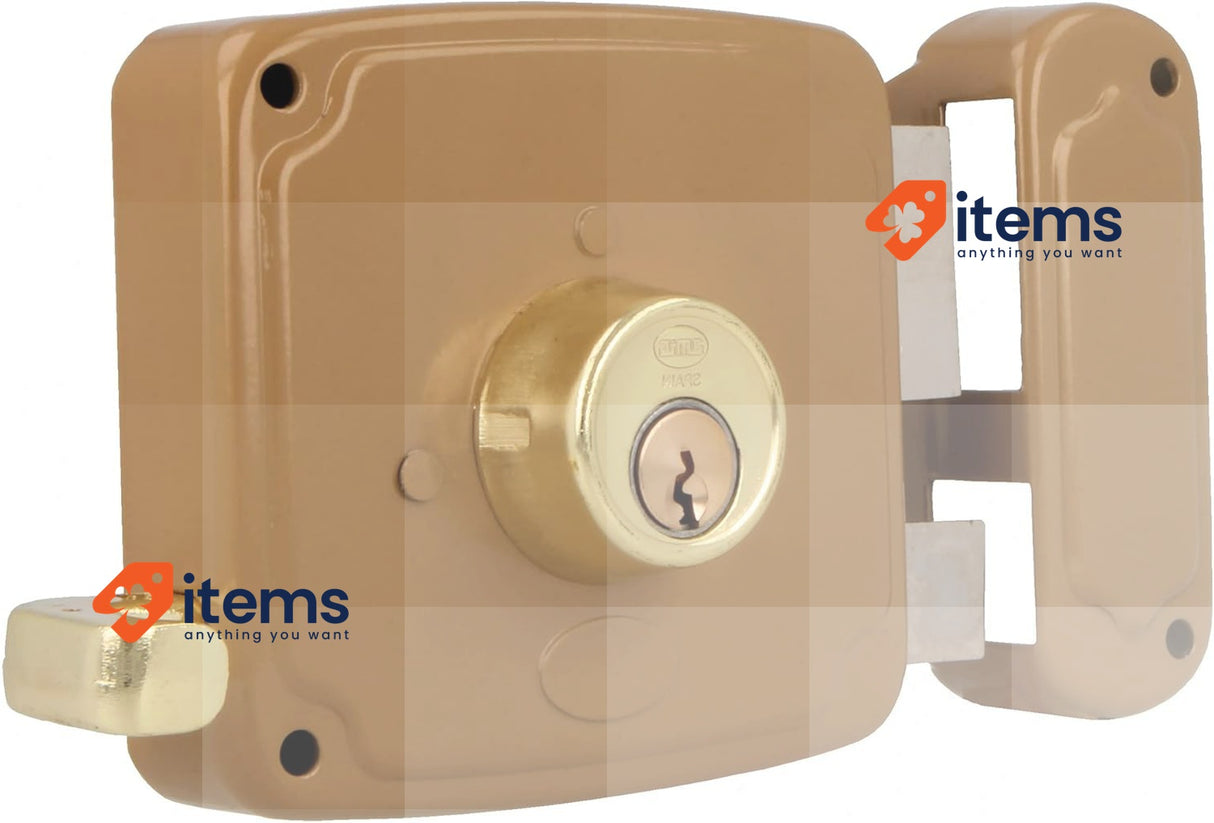 Amig - Surface Mounted Left Lock With Closing Lever, Latch, And Handle 95 mm