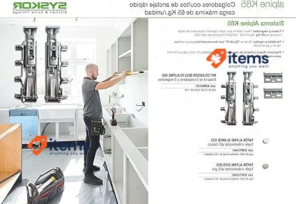 Syskor 2 Sets Adjustable Hidden Wardrobe, Kitchen Furniture Concealed Hanger For