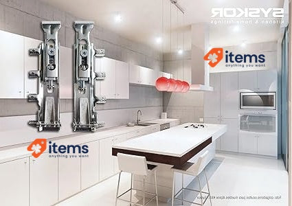 Syskor 2 Sets Adjustable Hidden Wardrobe, Kitchen Furniture Concealed Hanger For