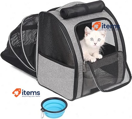 SUPERBE Expandable Pet Backpack for Cats Small Dogs, Airline Approved Carrier