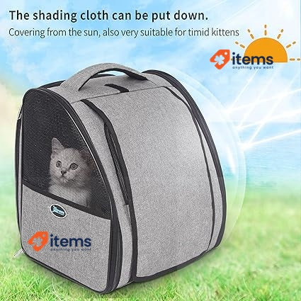 SUPERBE Expandable Pet Backpack for Cats Small Dogs, Airline Approved Carrier
