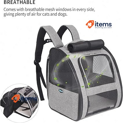 SUPERBE Expandable Pet Backpack for Cats Small Dogs, Airline Approved Carrier