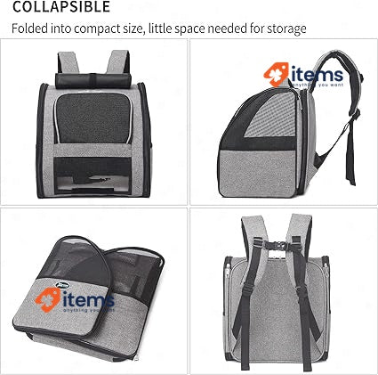 SUPERBE Expandable Pet Backpack for Cats Small Dogs, Airline Approved Carrier
