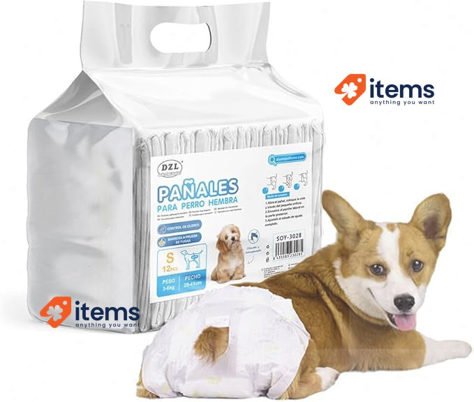 SMELL & SMILE Disposable Dog Diapers Female Dog Diapers Dog Sanitary S Dogs Pets