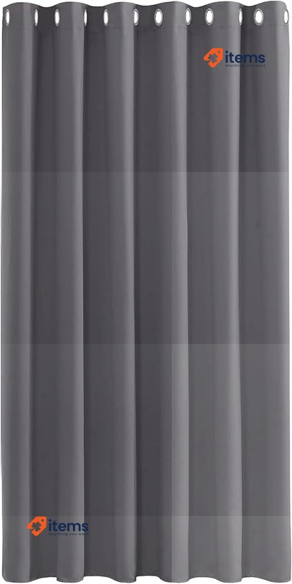 PONY DANCE Wide Curtains Large Thermal Blackout Single Curtain Panel Grey Gray