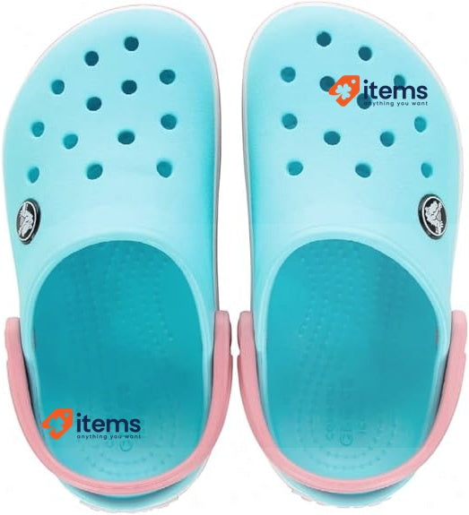 Crocs Unisex Kid's Crocband Clog K Blue/White Size UK 7 1/2 EU 38 Kids Clogs Ice