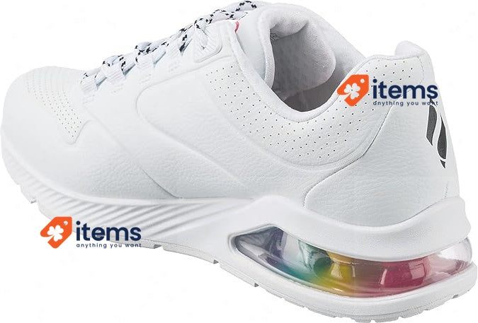 Skechers Women s Uno 2 Floating Love Sneaker White, Heart Print, Size 8UK, 41EU