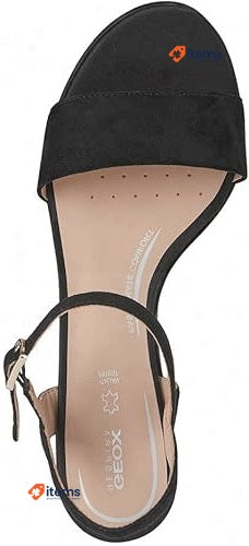 Geox D Women's Aurely 50 B Sandals Black Size UK 4 EU 37 Shoes Women Clothes