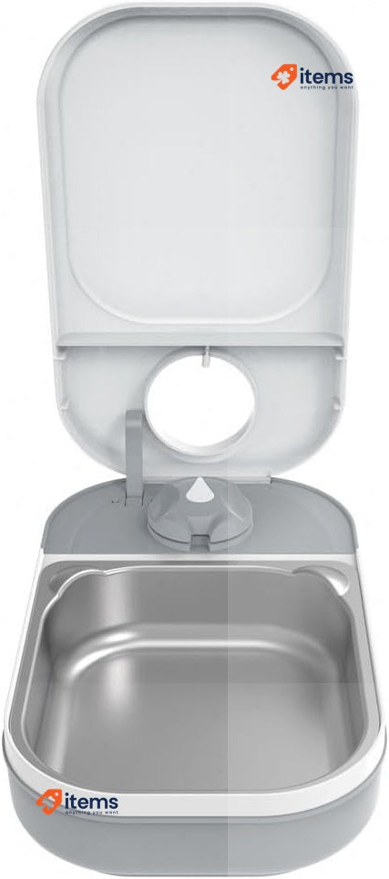 Closer Pets C200 2 Meal Automatic Pet Feeder For Cats & Dogs Stainless White Wet