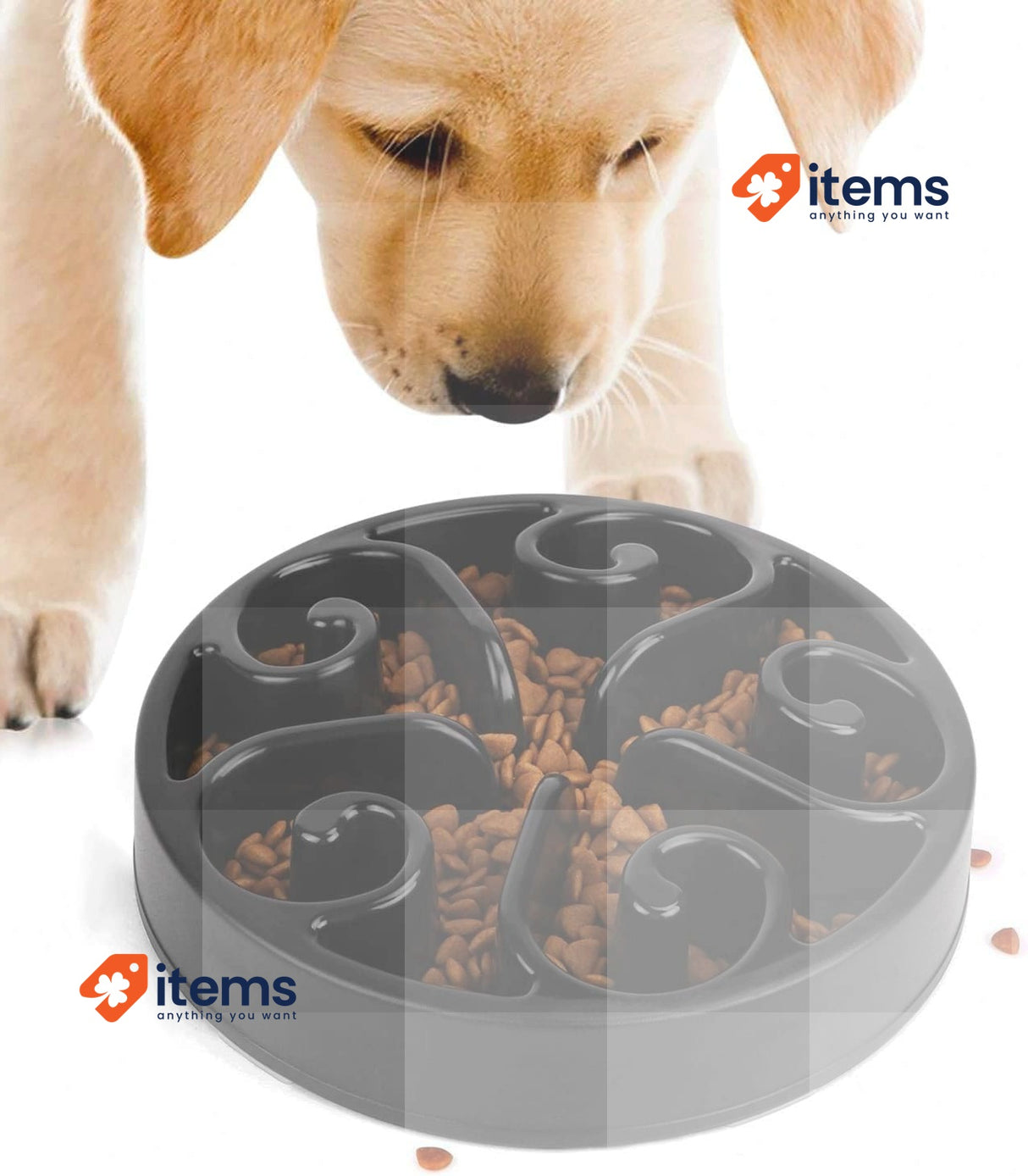 Edipets, Bowl Anti Ingoment, Bowls For Dogs, Interactive, Domestic Black Feeder