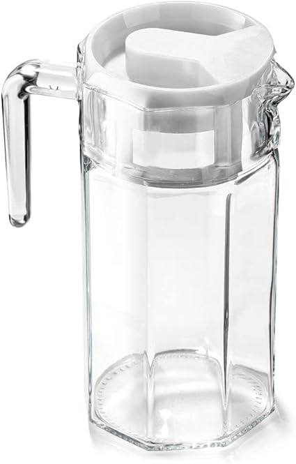 VILDE Glass Carafe with Lid and Spout, 1.5 litres Transparent