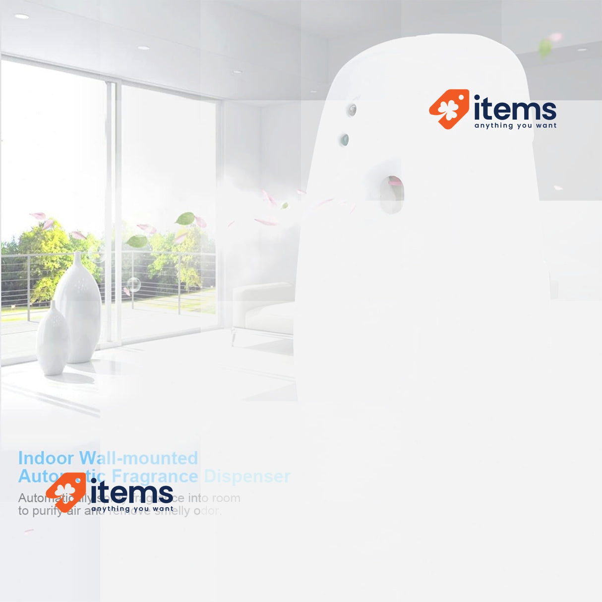 Genericer Automatic Perfume Dispenser Home Indoor Wall-mounted White
