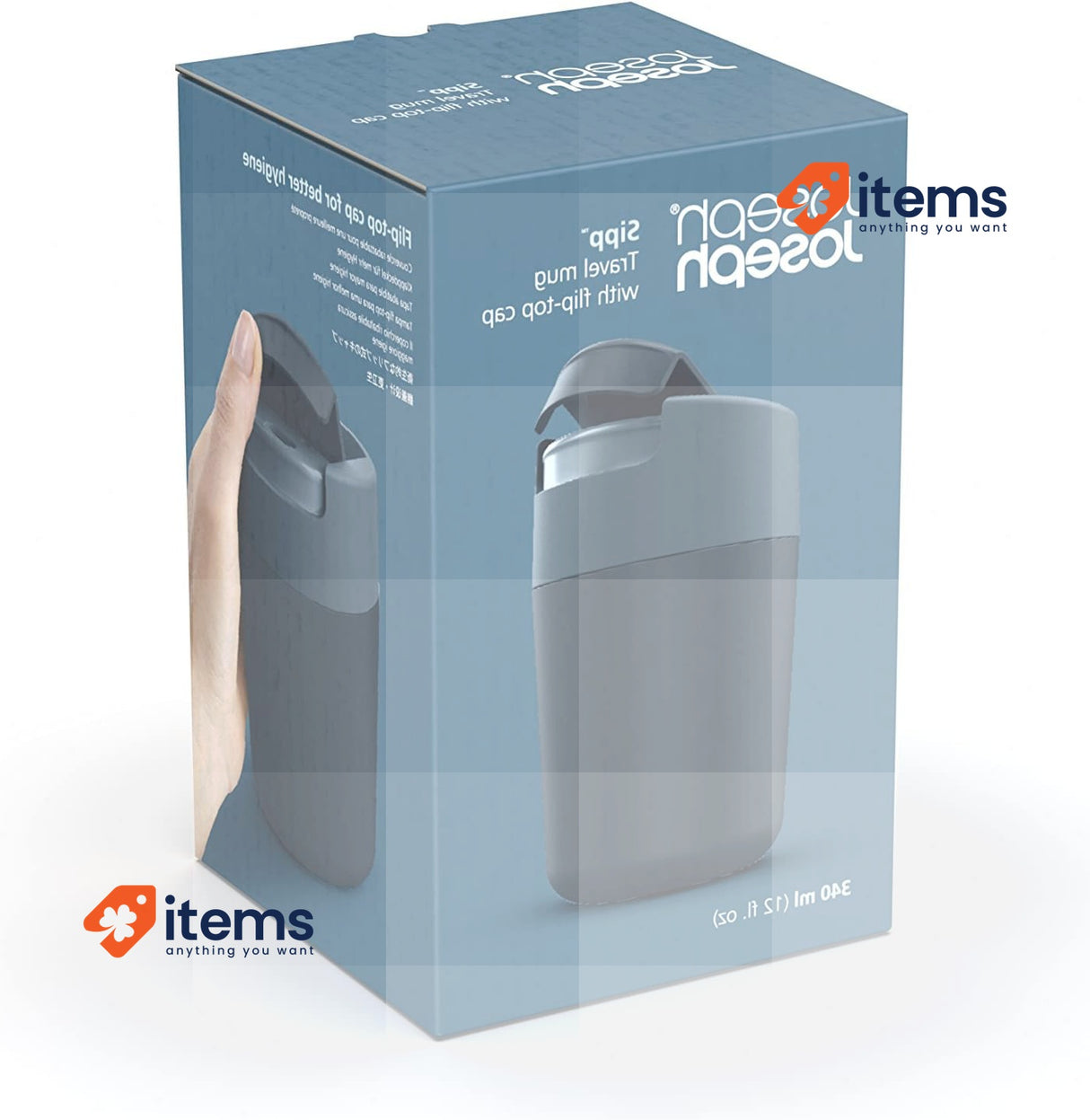 Joseph Joseph Sipp Travel mug 340 ml Blue Hygienic Leakproof Reusable Coffee