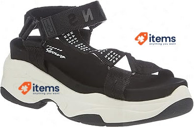 Pepe Jeans Women s Grub Logo Fisherman Slip On Sandal Black, Size 8UK (41EU)