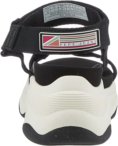 Pepe Jeans Women's Grub Logo Fisherman Slip On Sandal Black, Size 6 UK (41 EU)