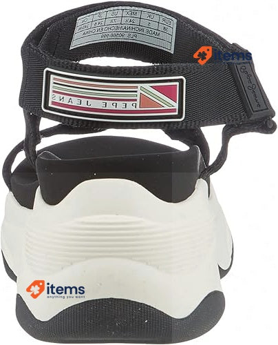 Pepe Jeans Women s Grub Logo Fisherman Slip On Sandal Black, Size 8UK (41EU)