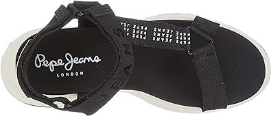 Pepe Jeans Women's Grub Logo Fisherman Slip On Sandal Black, Size 6 UK (41 EU)