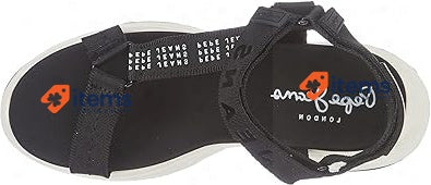 Pepe Jeans Women s Grub Logo Fisherman Slip On Sandal Black, Size 8UK (41EU)