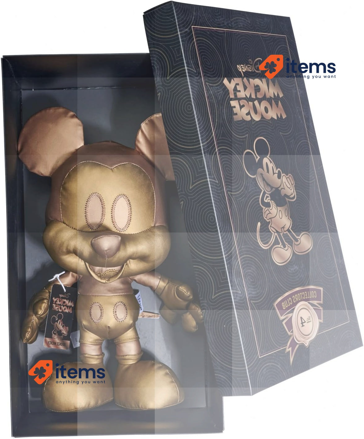 SIMBA Disney Bronze Mickey Mouse Collector Plush Soft Toy In Gift Box, No 4