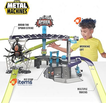 Metal Machines Spider Strike Playset Cars Race Track (spider) Free Packaging