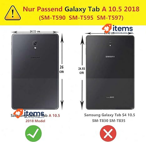 Cases For Samsung Galaxy Tab A A2 10.5 2018 Model (deep Blue) T590 T595 T597 Pen