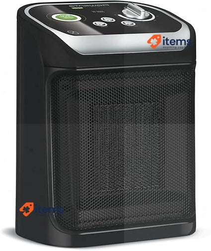 Rowenta SO9266 Mini Excel Eco Safe Fan Heater | 2 Power Levels Black Compact
