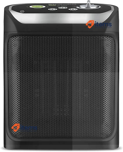 Rowenta SO9266 Mini Excel Eco Safe Fan Heater | 2 Power Levels Black Compact