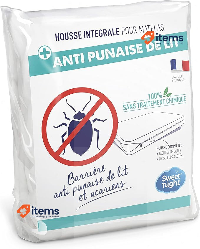 SWEET NIGHT - Full mattress cover 90 x 190 cm Anti-bed bug
