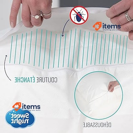 Sweetnight - Pillow Protector 65 X Cm White Bed Bug Anti Dust Mite Full Cover No