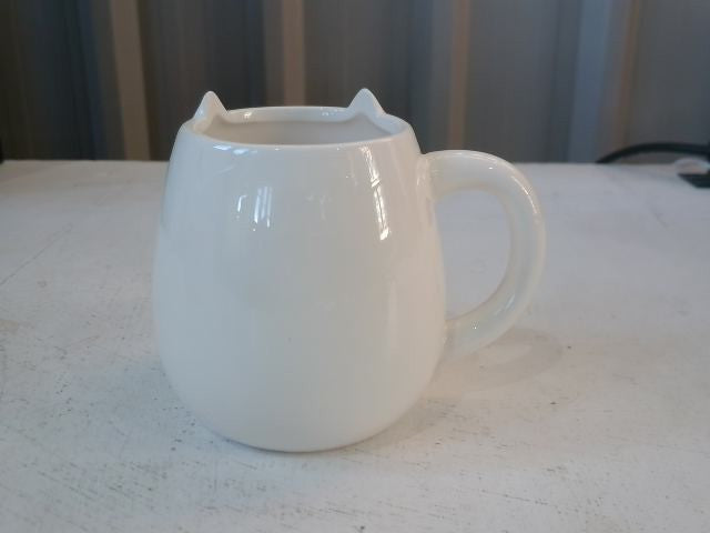 outoftheblue Cat Coffee Mug w/ Biscuit Compartment Kitten Cup Coffee Cup White