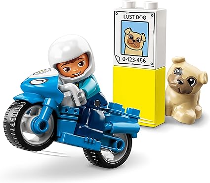 LEGO 10967 DUPLO Town Rescue Police Motorcycle Toy for Toddlers