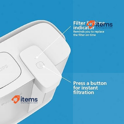 Philips Instant Water Filter Pitcher (3L) – Clean & Great-Tasting Water