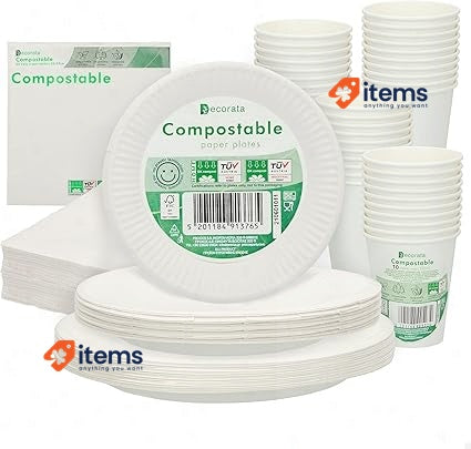 Aktive 71347 - Procos Eco Friendly And Biodegradable Disposable DINnerware Set