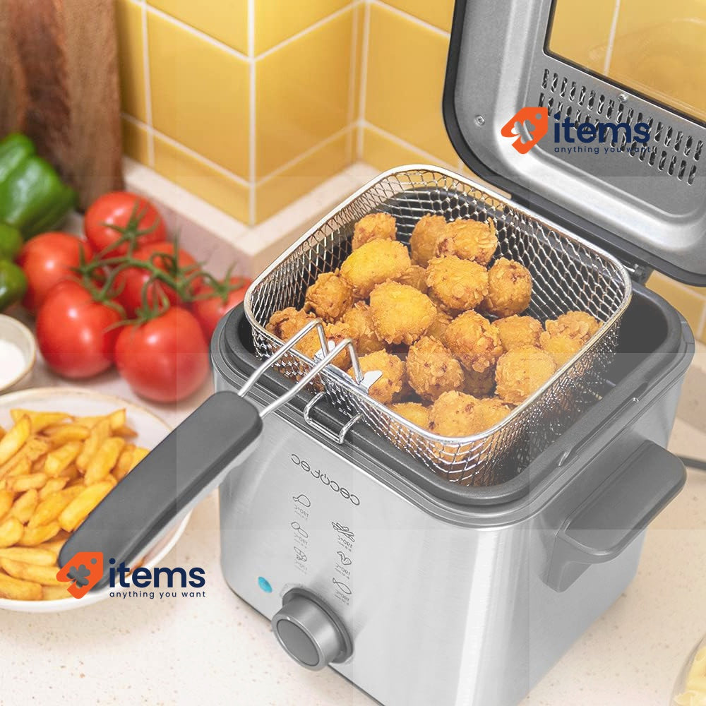 Cecotec CleanFry Advance 1500 Inox Electric Fryer 1.5 Litre Stainless Steel 900