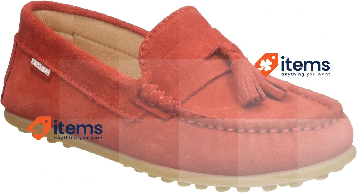 Pablosky Boy's 127366 Driving Flexible Rubber Red Size 1 UK (32 EU) Moccasins