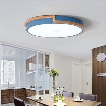 BigPinwheel LED Ceiling Light with Remote Control Dimmable Blue 42 Cm