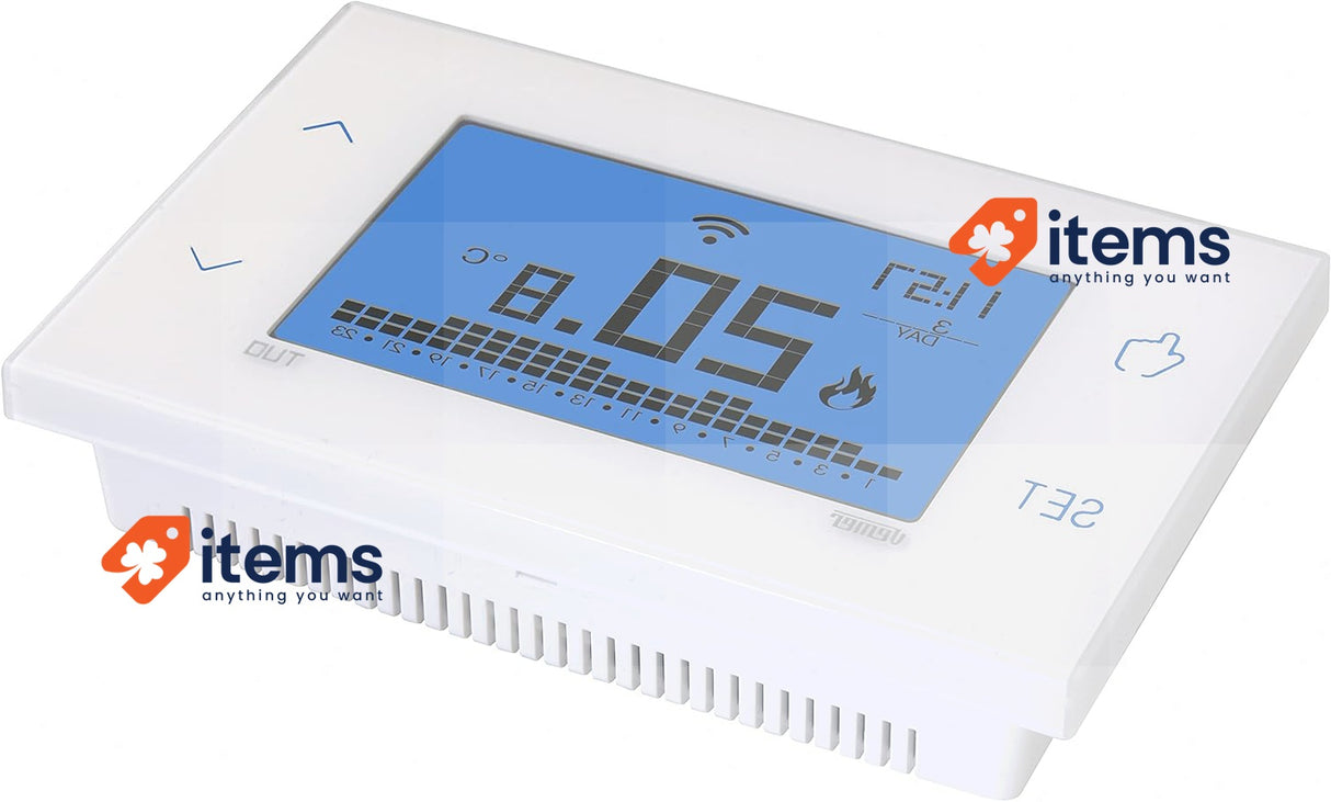 VEMER Programmable Smart Battery WiFi Thermostat for Boiler White