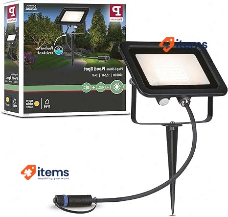 Paulmann 94575 Plug Shine LED Outdoor IP65 Warm White15.5W Black Aluminum 3000K