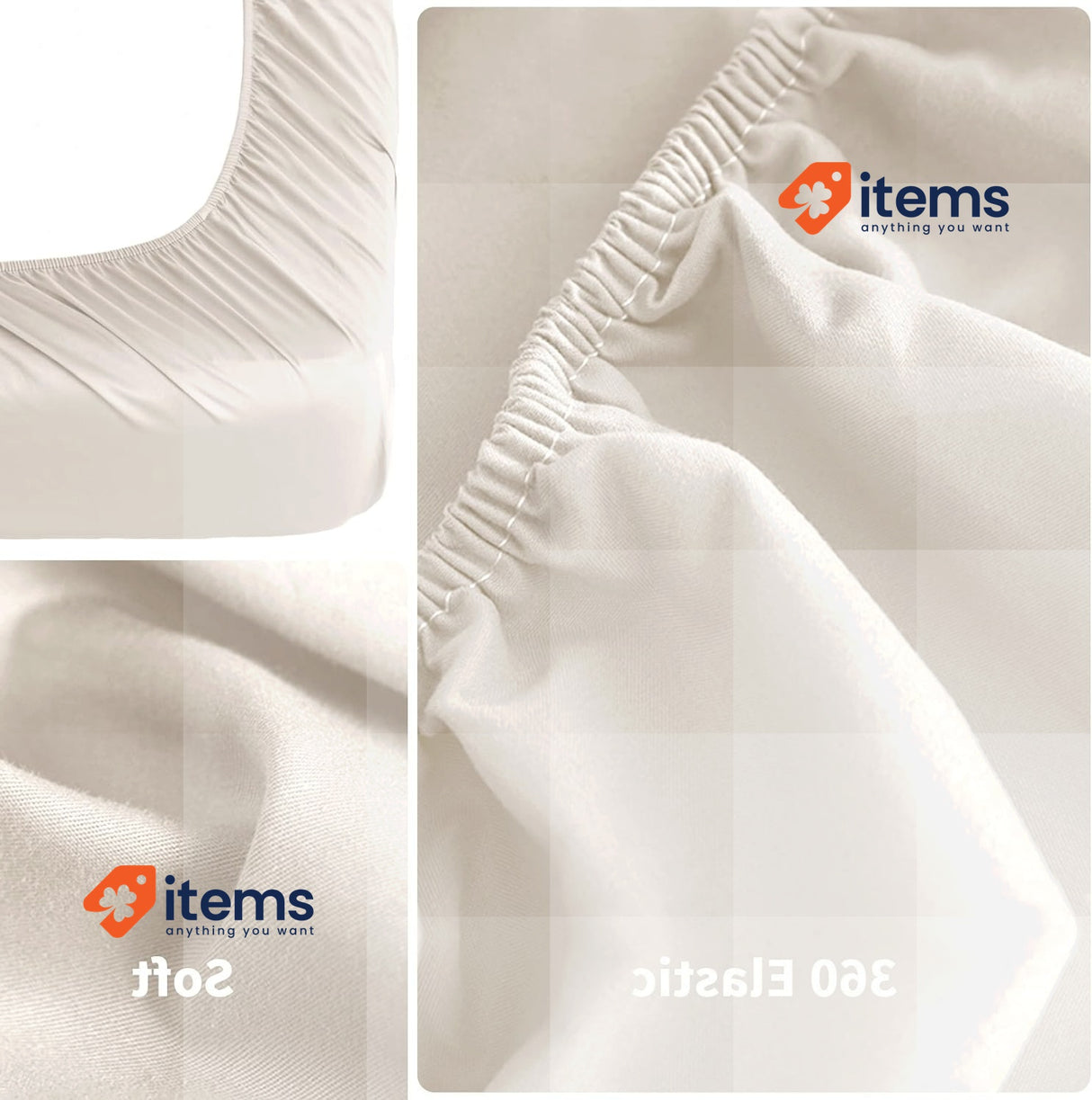 Poligino Microfibre Bed Sheet Blue Double 4 - Piece Linen Set Fitted Pillowcases