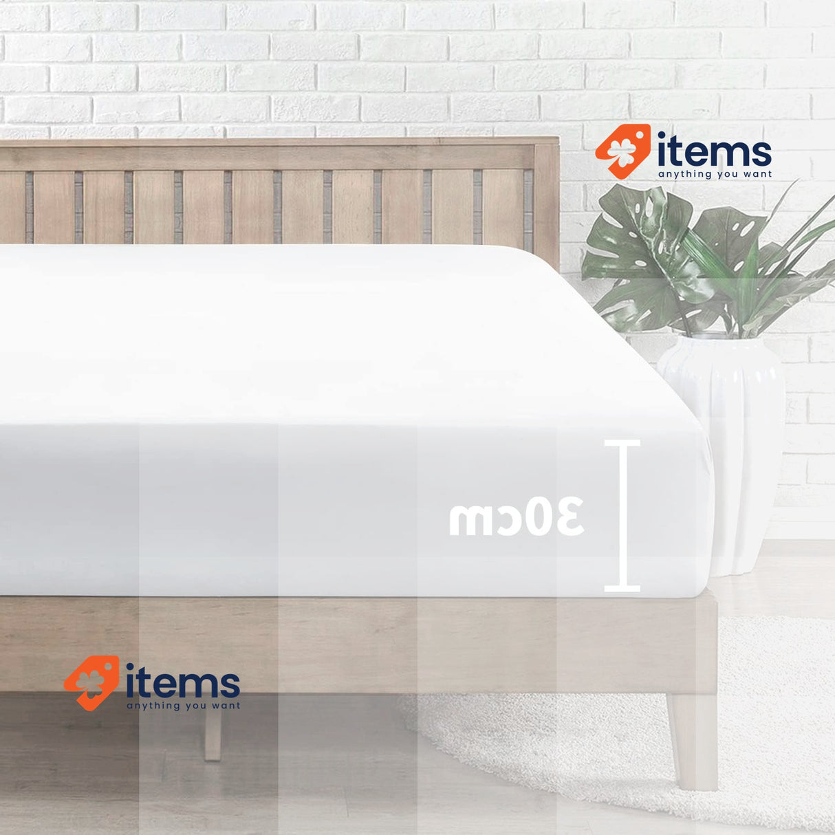 Poligino Double Bed Sheets 150 4-Piece White