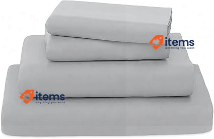 Polygino Bed Sheet Cover 4 Piece 50x80 Case - 135 135x190/200 Cm Grey Claro