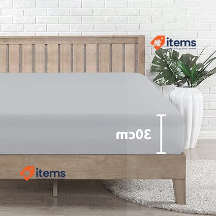 Polygino Bed Sheet Cover 4 Piece 50x80 Case - 135 135x190/200 Cm Grey Claro