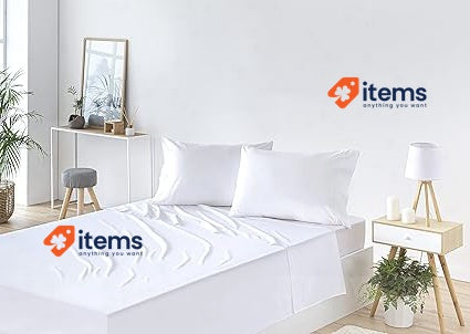 Todocama - Set Of 4 Foot Sheets White 135 Piece Bedding Fitted Sheet Top 80 cm