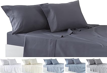 Todocama Bed Sheets Cama 150-150x190/200 cm, Dark Grey