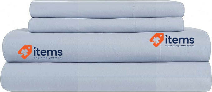 Todocama 4-Piece Bedding Set Fitted Sheet –Top Sheet two Pillowcases 190/200 cm