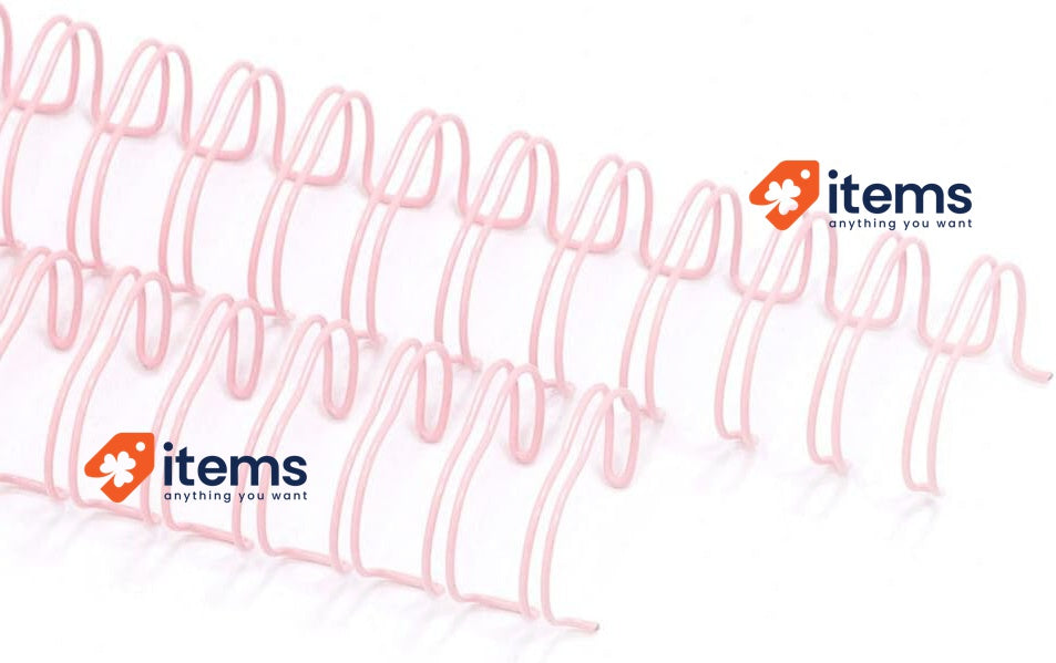 Craftelier - Kit of 2 Double Ring Spirals for Binding, 30.5 cm Baby Pink