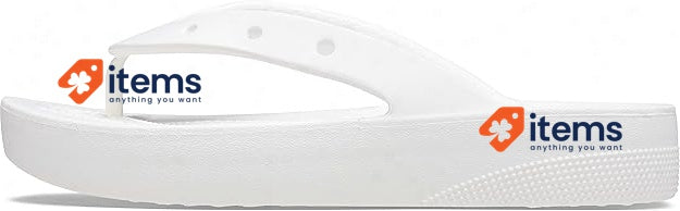 Crocs Classic Platform Flip Flops White Size UK 4 EU 37 Women S W Clog Women's