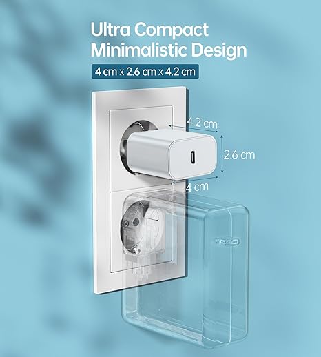 2 Pack USB C Adapter 20W Compatible with iPhone AirPods Samsung Galaxy USB C