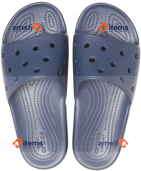 Crocs Unisex Classic Slide Navy Blue Synthetic Size 13 UK Men, 49-50 EU